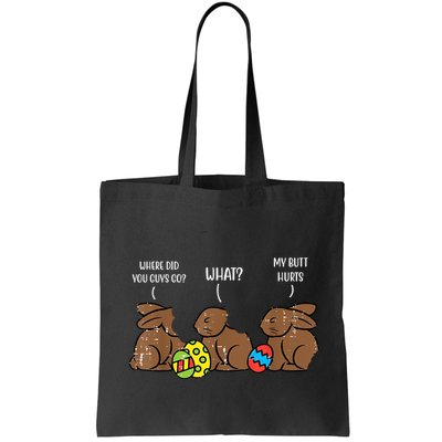 My Butt Hurts Funny Bitten Chocolate Bunny Easter Bag