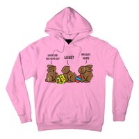 My Butt Hurts Funny Bitten Chocolate Bunny Easter Hoodie