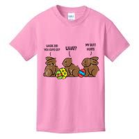 My Butt Hurts Funny Bitten Chocolate Bunny Easter Kids T-Shirt