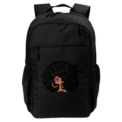 Melanin Black History Month October Afro Word Art Cool Gift Backpack