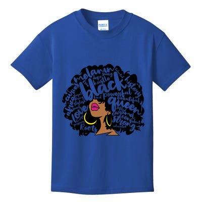 Melanin Black History Month October Afro Word Art Cool Gift Kids T-Shirt