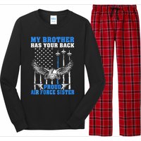 My Brother Has Your Back Proud Sister Sibling Gift Long Sleeve Pajama Set