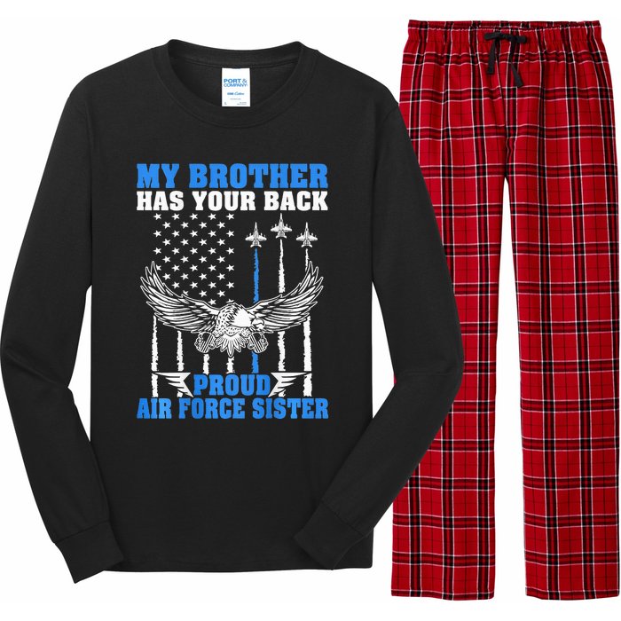 My Brother Has Your Back Proud Sister Sibling Gift Long Sleeve Pajama Set