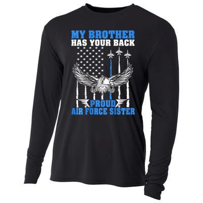 My Brother Has Your Back Proud Sister Sibling Gift Cooling Performance Long Sleeve Crew