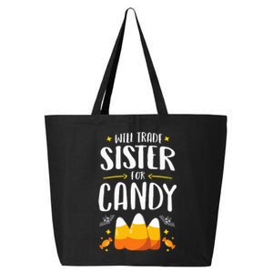 Matching Brother Halloween Will Trade Sister For Candy 25L Jumbo Tote