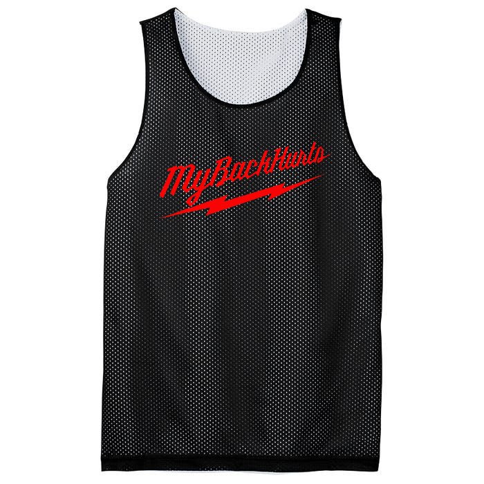 My Back Hurts Mesh Reversible Basketball Jersey Tank