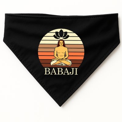 Mahavatar Babaji Hinduism Buddha Peace Master Fitness Poses Hoodie USA-Made Doggie Bandana