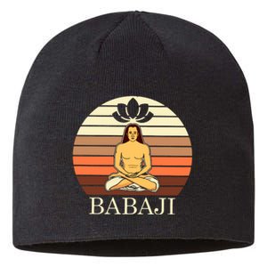 Mahavatar Babaji Hinduism Buddha Peace Master Fitness Poses Hoodie Sustainable Beanie