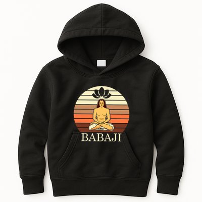 Mahavatar Babaji Hinduism Buddha Peace Master Fitness Poses Hoodie Kids Hoodie
