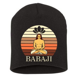 Mahavatar Babaji Hinduism Buddha Peace Master Fitness Poses Hoodie Short Acrylic Beanie