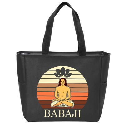 Mahavatar Babaji Hinduism Buddha Peace Master Fitness Poses Hoodie Zip Tote Bag