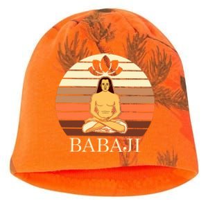 Mahavatar Babaji Hinduism Buddha Peace Master Fitness Poses Hoodie Kati - Camo Knit Beanie