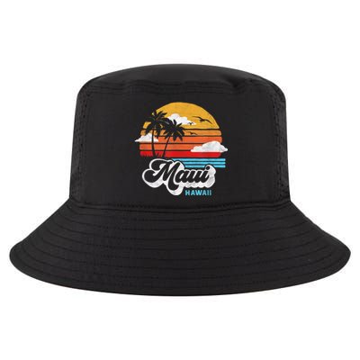 Maui Beach Hawaii Vintage Surf Cool Comfort Performance Bucket Hat