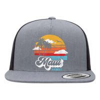 Maui Beach Hawaii Vintage Surf Flat Bill Trucker Hat