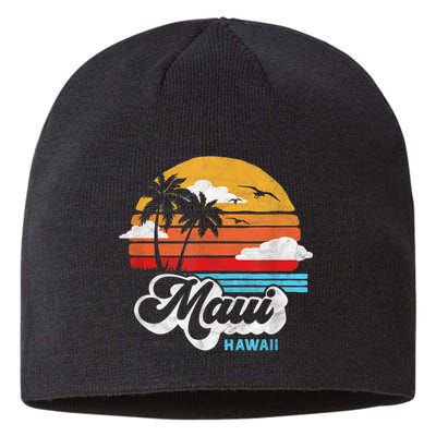 Maui Beach Hawaii Vintage Surf Sustainable Beanie