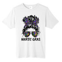 Messy Bun Hair Glasses New Orleans Carnival Mardi Gras Mama Tall Fusion ChromaSoft Performance T-Shirt