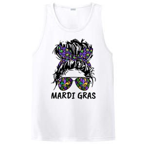 Messy Bun Hair Glasses New Orleans Carnival Mardi Gras Mama PosiCharge Competitor Tank