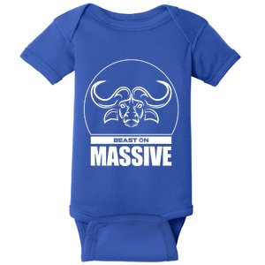 Massive Bull Head Beast Gym Fitness Training Workout Gains Gift Baby Bodysuit