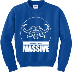 Massive Bull Head Beast Gym Fitness Training Workout Gains Gift Kids Sweatshirt