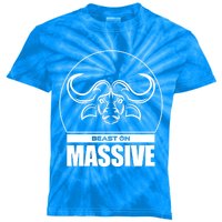 Massive Bull Head Beast Gym Fitness Training Workout Gains Gift Kids Tie-Dye T-Shirt