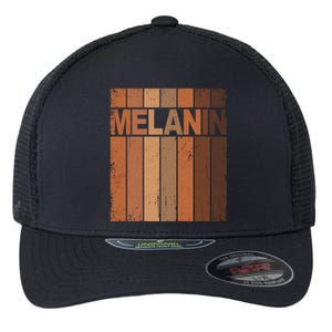 Melanin Black History Month Blm African American Juneteenth Gift Flexfit Unipanel Trucker Cap