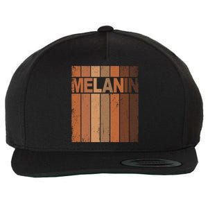 Melanin Black History Month Blm African American Juneteenth Gift Wool Snapback Cap