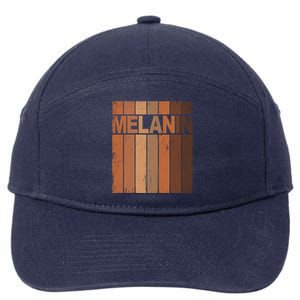 Melanin Black History Month Blm African American Juneteenth Gift 7-Panel Snapback Hat