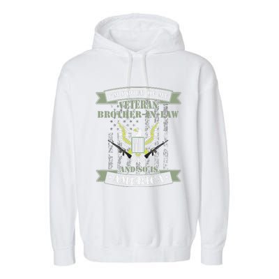 My BrotherInLaw Is A Veteran Veterans Day Gift Garment-Dyed Fleece Hoodie