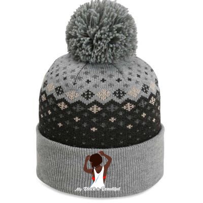 My Black Is Beautiful Proud Melanin Goddess Strong Roots Gift The Baniff Cuffed Pom Beanie