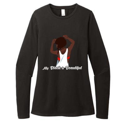 My Black Is Beautiful Proud Melanin Goddess Strong Roots Gift Womens CVC Long Sleeve Shirt