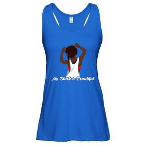 My Black Is Beautiful Proud Melanin Goddess Strong Roots Gift Ladies Essential Flowy Tank