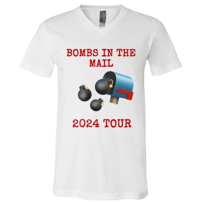 Morgue Bombs In The Mail V-Neck T-Shirt