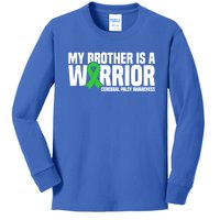 My Brother Is A Warrior Cerebral Palsy Awareness Gift Kids Long Sleeve Shirt