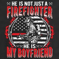 My Boyfriend Is A Firefighter Thin Red Line Fire Girlfriend 15oz Campfire Ceramic Mug