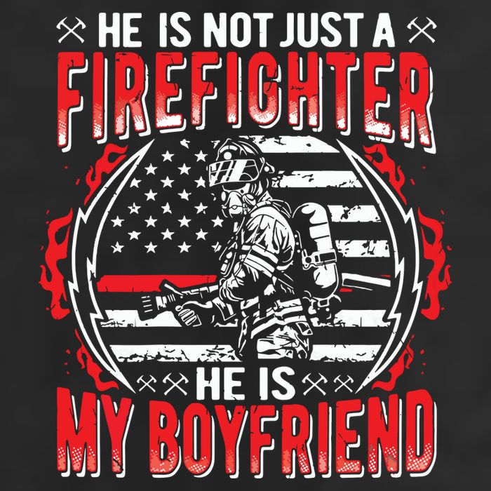 My Boyfriend Is A Firefighter Thin Red Line Fire Girlfriend 15oz Campfire Ceramic Mug