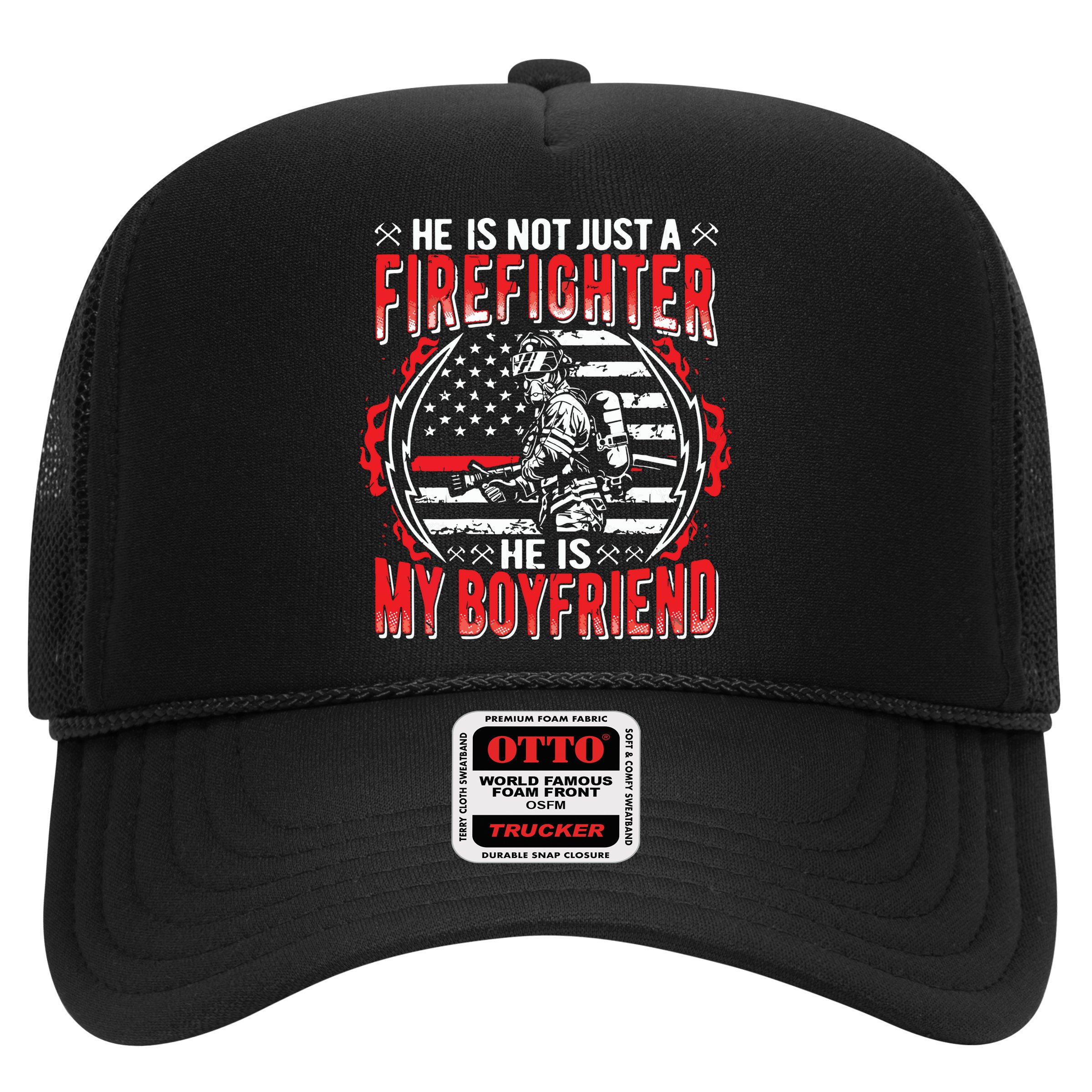 My Boyfriend Is A Firefighter Thin Red Line Fire Girlfriend Hat