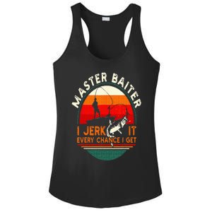 Master Baiter I’m Always Jerking My Rod For A Fishing Lovers Ladies PosiCharge Competitor Racerback Tank