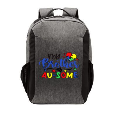 My Brother Is AuSome Autism Puzzle Piece Autism Awareness Baby Vector Backpack