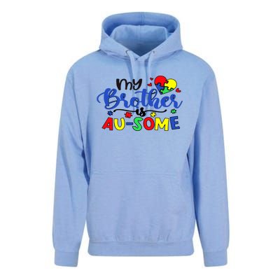 My Brother Is AuSome Autism Puzzle Piece Autism Awareness Baby Unisex Surf Hoodie