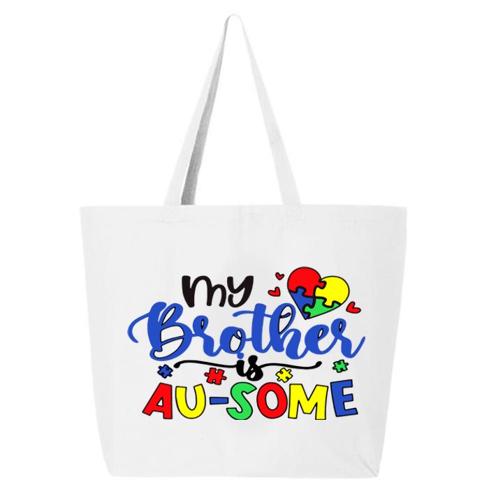 My Brother Is AuSome Autism Puzzle Piece Autism Awareness Baby 25L Jumbo Tote