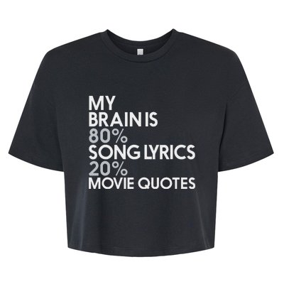 My Brain Is 80 Song Lyrics 20 Movie Quotes Music Film Bella+Canvas Jersey Crop Tee