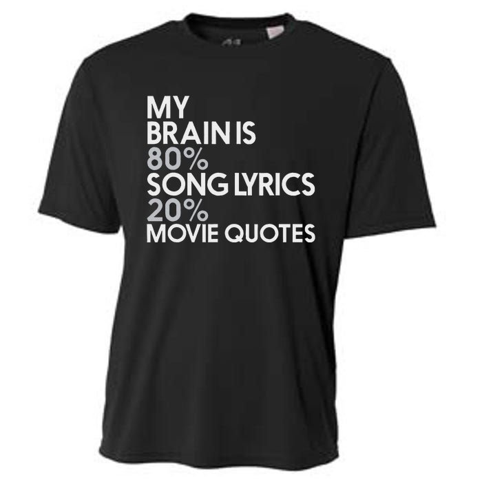 My Brain Is 80 Song Lyrics 20 Movie Quotes Music Film Cooling Performance Crew T-Shirt