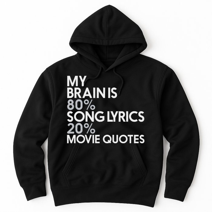 My Brain Is 80 Song Lyrics 20 Movie Quotes Music Film Hoodie