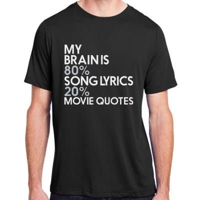 My Brain Is 80 Song Lyrics 20 Movie Quotes Music Film Adult ChromaSoft Performance T-Shirt