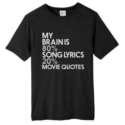 My Brain Is 80 Song Lyrics 20 Movie Quotes Music Film Tall Fusion ChromaSoft Performance T-Shirt