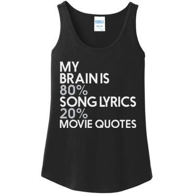 My Brain Is 80 Song Lyrics 20 Movie Quotes Music Film Ladies Essential Tank