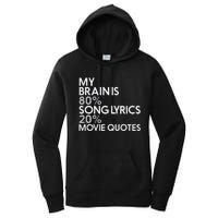 My Brain Is 80 Song Lyrics 20 Movie Quotes Music Film Women's Pullover Hoodie