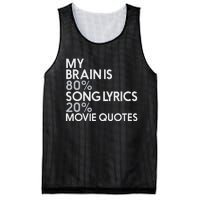 My Brain Is 80 Song Lyrics 20 Movie Quotes Music Film Mesh Reversible Basketball Jersey Tank