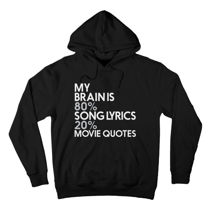 My Brain Is 80 Song Lyrics 20 Movie Quotes Music Film Tall Hoodie