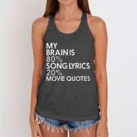 My Brain Is 80 Song Lyrics 20 Movie Quotes Music Film Women's Knotted Racerback Tank